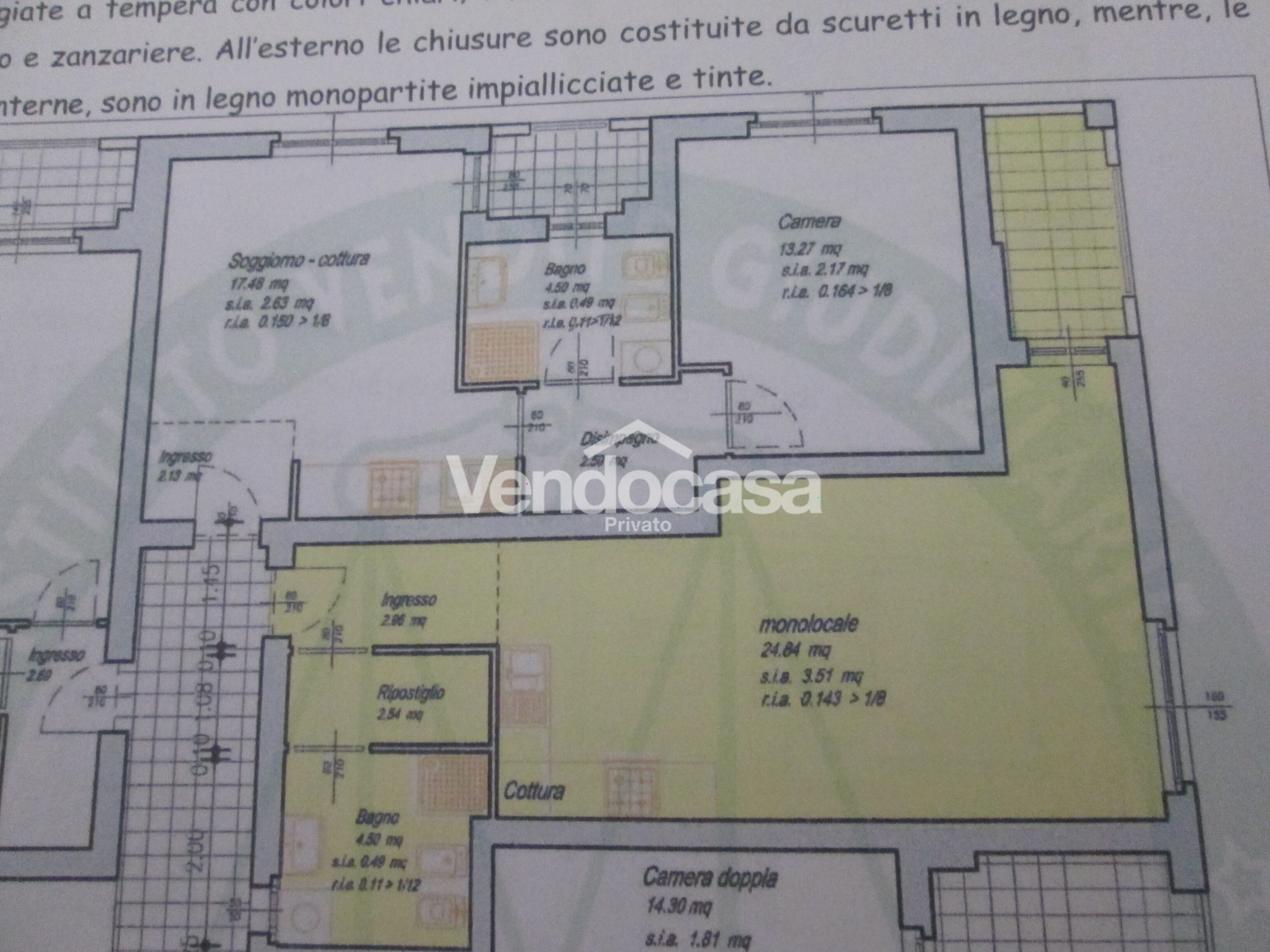 PRIVATO VENDE MONOLOCALE NUOVO CON BALCONE CANTINA GARAGE